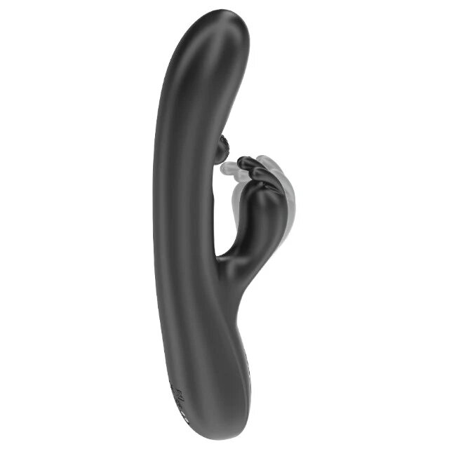 IBIZA Vibrator rabbit Rolling Ball Rabbit Vibrator cu stimulator clitoris în formă de perlă 7 funcții de vibrație negru