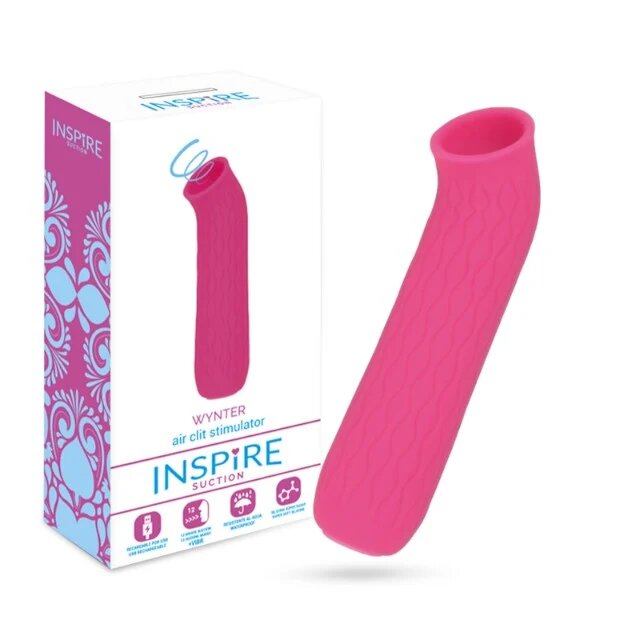 INSPIRE Stimulator clitoris SUCTION Wynter cu 12 funcții de aspirație din silicon hipoalergenic rezistent la apă roz