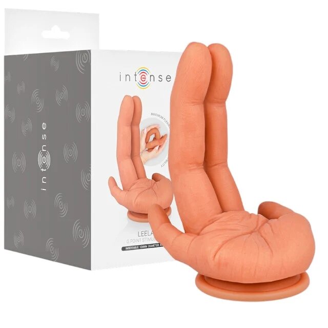 INTENSE Dildo Leela G-Spot în formă de mână pentru punctul G din silicon medical cu ventuză puternică culoarea pielii 17.8 cm
