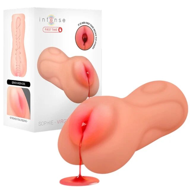 INTENSE Masturbator realistic Sophie Virgin Masturbator simulare vaginală cu funcție de sângerare din TPE culoarea pielii
