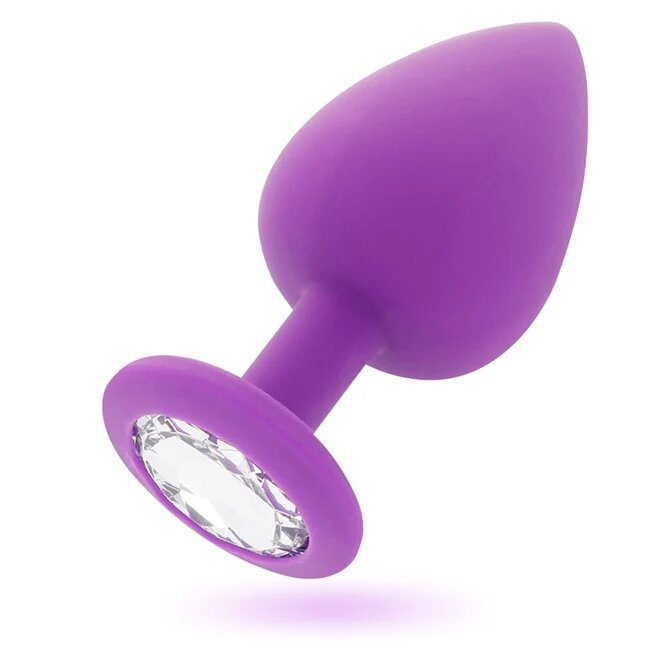 INTENSE Plug anal - Shelki textura matasoasa din silicon mov marime L
