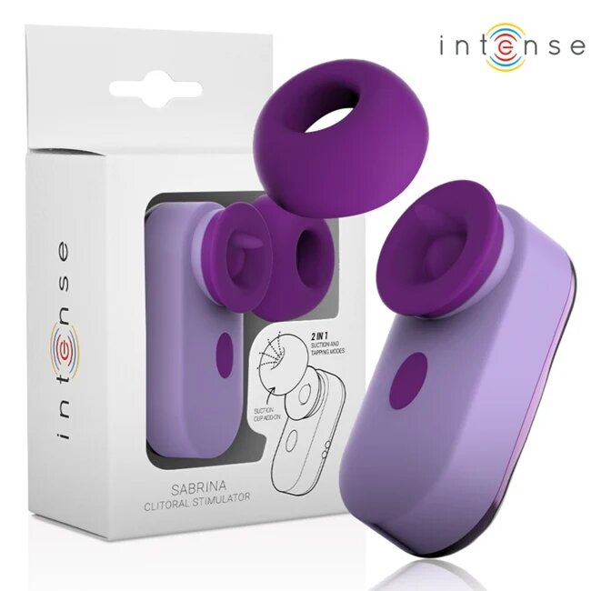 INTENSE Stimulator clitoris Sabrina Clitoral Stimulator cu funcție de simulare sex oral și tapping culoare mov