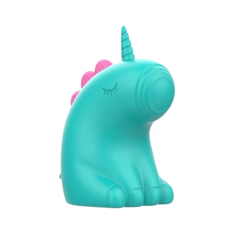 INTENSE Stimulator clitoris TRIXIE in forma de unicorn cu functii de vibratie reglabile rezistent la apa IPX7 culoarea verde