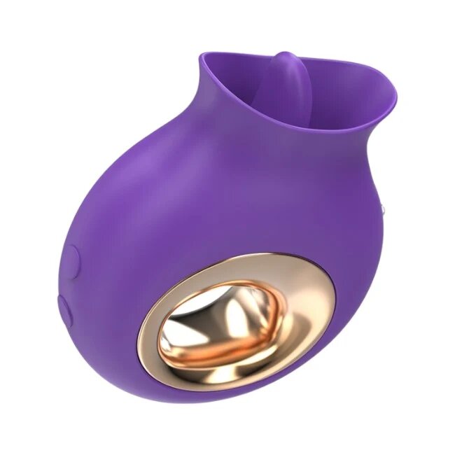 INTENSE Stimulator clitoris TULI din silicon premium 9 functii de vibratie 9 functii de oscilatie rezistent la apa IPX7 culoarea mov