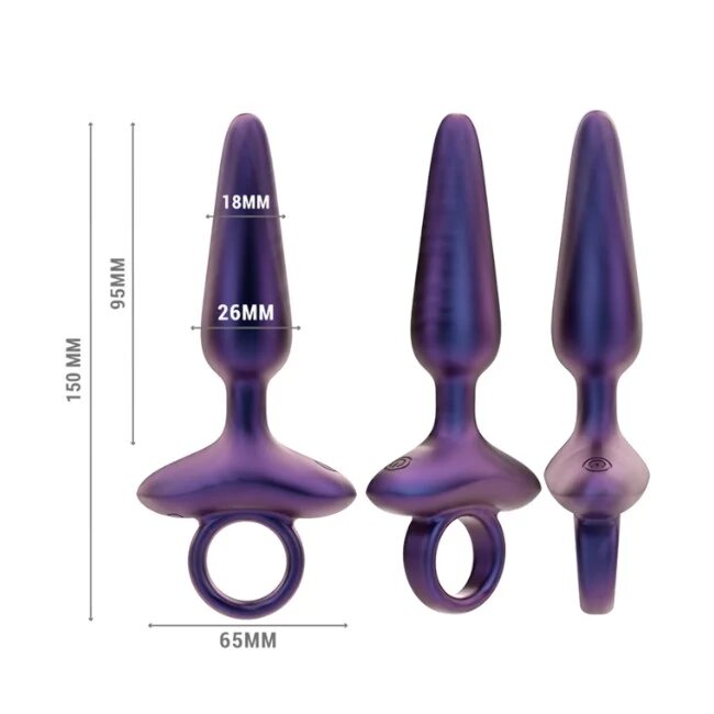 INTENSE Vibrator anal MARLON control prin telecomanda 10 functii de vibratie rezistent la apa din silicon mov 15 cm