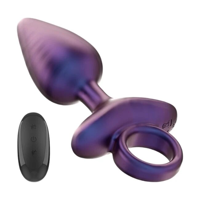 INTENSE Vibrator anal MICHAEL control prin telecomanda 10 functii de vibratie rezistent la apa din silicon mov 13 cm
