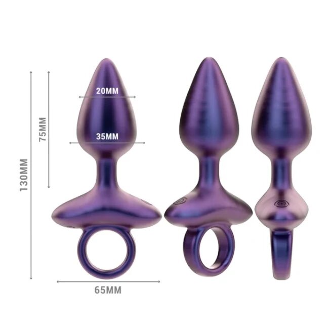 INTENSE Vibrator anal MICHAEL control prin telecomanda 10 functii de vibratie rezistent la apa din silicon mov 13 cm