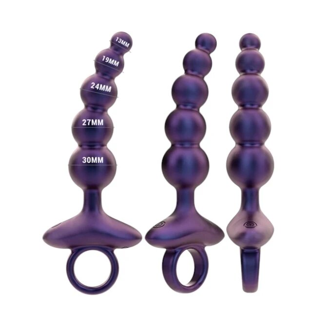 INTENSE Vibrator anal TITO control prin telecomanda 10 functii de vibratie rezistent la apa din silicon mov 17.3 cm