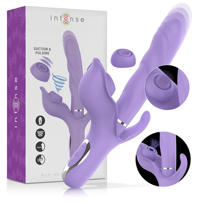 INTENSE Vibrator multifunctional Billie cu stimulator dublu si 40 de functii