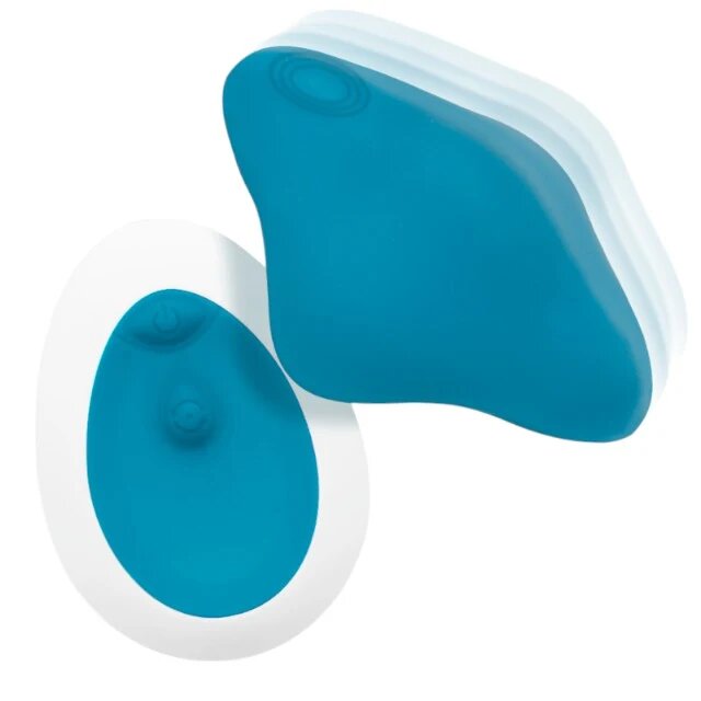INTENSE Vibrator pentru chilot SAMANTHA pentru stimularea clitorisului control prin telecomandă cu 10 funcții de vibrație albastru