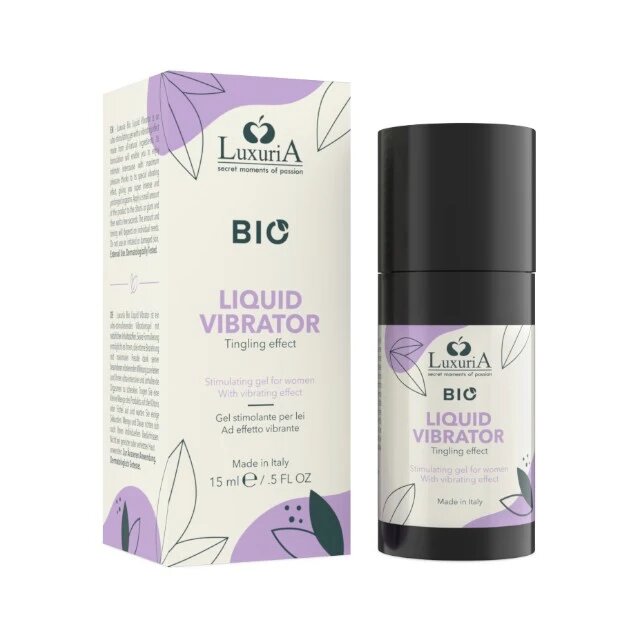 IntimateLine Gel intim LUXURIA Bio Liquid Vibrator cu efect de furnicături pentru stimularea clitorisului și orgasm intens 15 ml