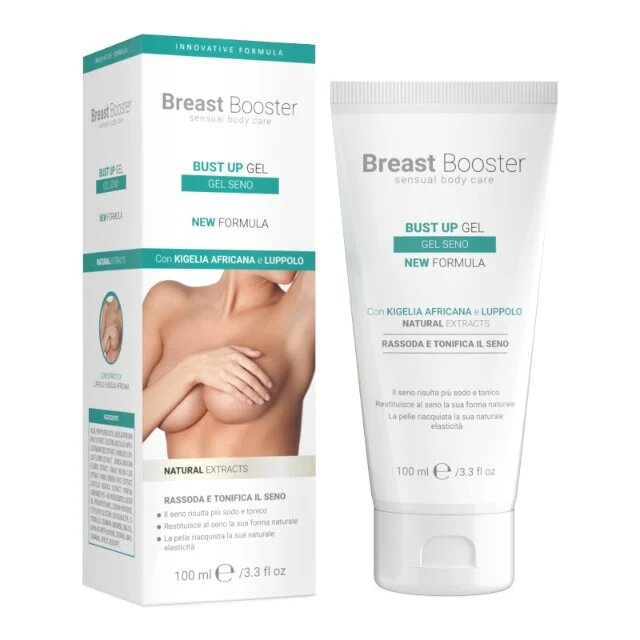 IntimateLine Gel pentru fermitate și ridicare sâni BREAST BOOSTER Bust Up Gel cu Kigelia și castan sălbatic efect anti-îmbătrânire 100 ml