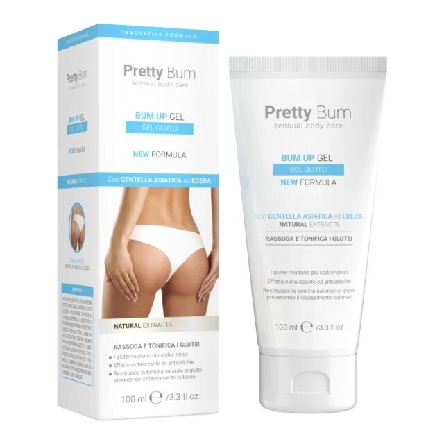 IntimateLine Gel pentru ridicare și fermitate fese PRETTY BUM Bum Up Gel cu Centella și iederă efect anti-îmbătrânire 100 ml