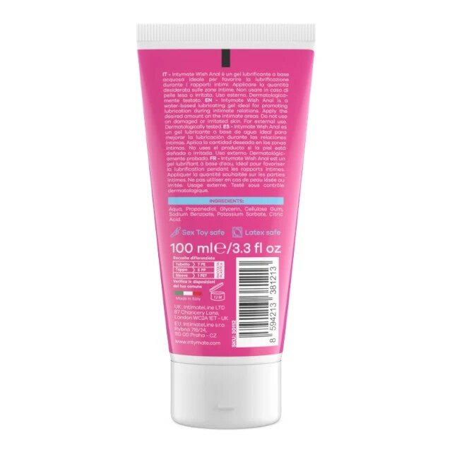 IntimateLine Lubrifiant anal INTYMATE Wish Anal pe bază de apă cu efect de lungă durată potrivit pentru toate tipurile de piele 100 ml