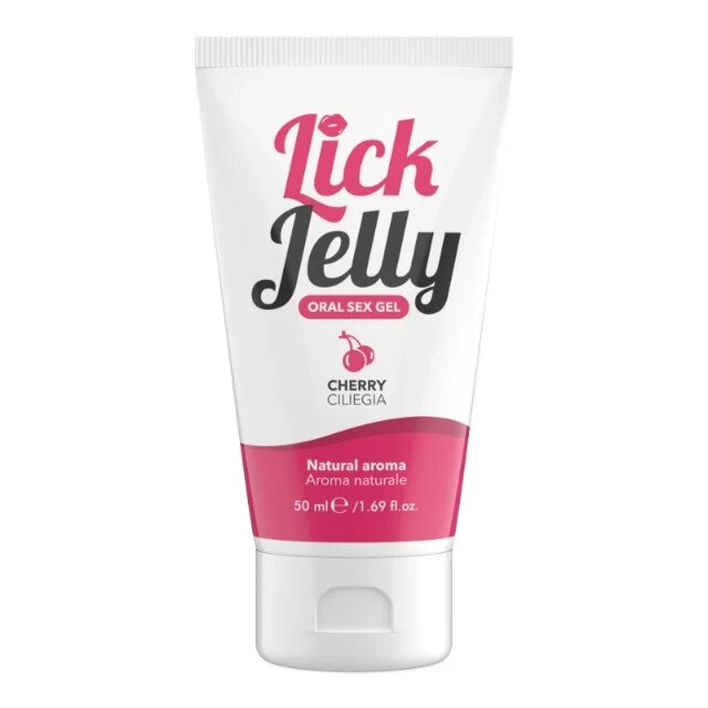 IntimateLine Lubrifiant cu aromă LICK JELLY Cherry pe bază de apă cu aromă naturală de cireșe 50 ml