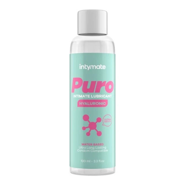 IntimateLine Lubrifiant INTYMATE Puro Hyaluronic pe bază de apă cu acid hialuronic potrivit și pentru lubrifiere anală 100 ml