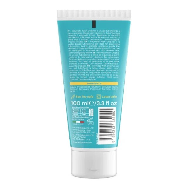 IntimateLine Lubrifiant INTYMATE Wish Original pe bază de apă cu efect de lungă durată potrivit pentru toate tipurile de piele 100 ml