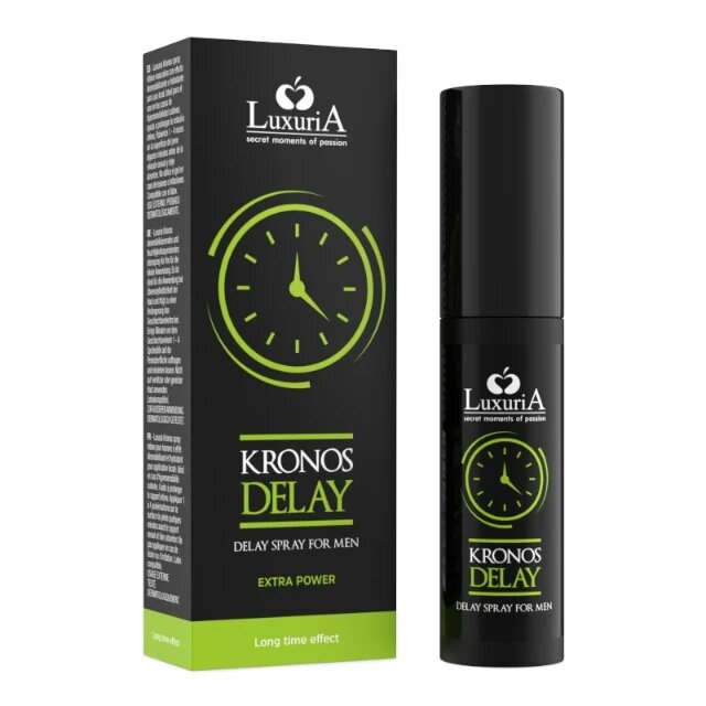 IntimateLine Spray LUXURIA Kronos Delay cu aloe vera pentru întârzierea ejaculării și performanțe sexuale îmbunătățite 20 ml