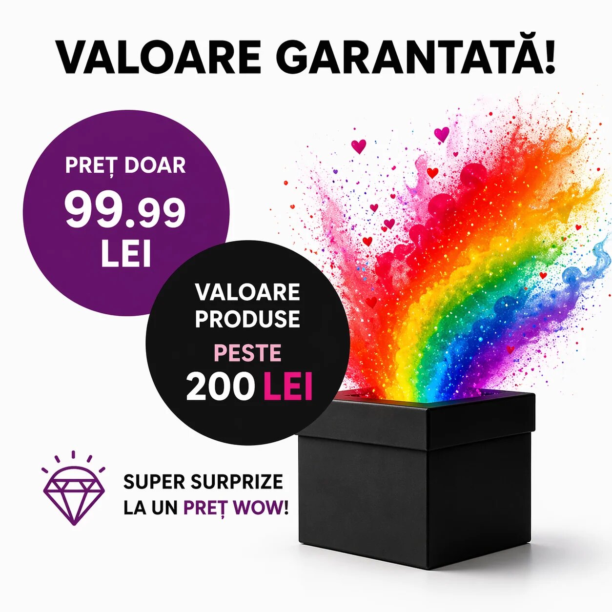 INTIMAX Mystery Box "Deschide-mă"... dacă îndrăznești! cutie cu produse surpriză pentru cupluri