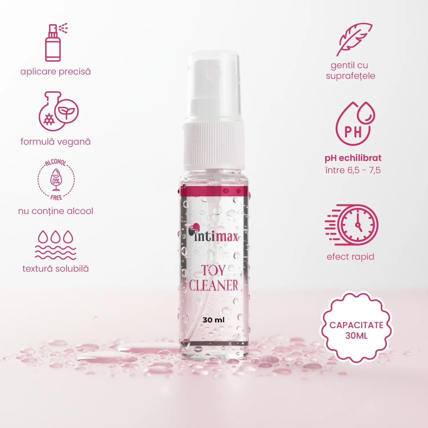 INTIMAX Pachet Lubrifiant și Toy Cleaner pentru alunecare ușoară și igienizare jucării 2 x 30 ml