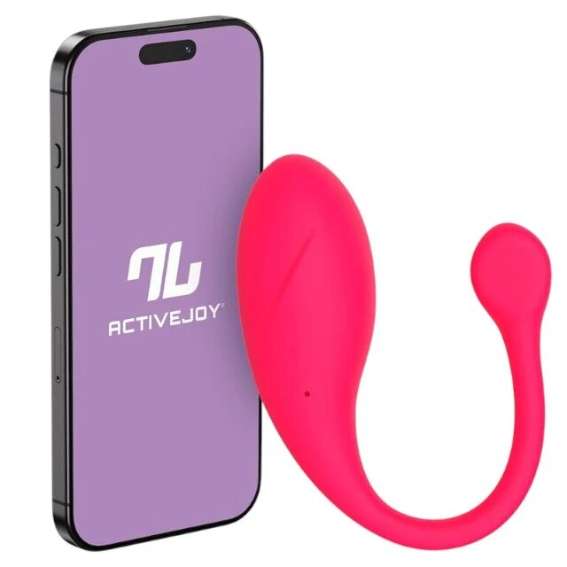 INTOYOU Ou vibrator APP - Bulby pentru stimularea sexuala feminina control prin aplicatie 10 functii de vibratie 9.7 cm x 3.2 cm roz