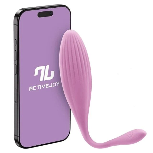 INTOYOU Ou vibrator APP - Rotating pentru stimularea sexuala feminina control prin aplicatie 8 functii de vibratie si rotatie a varfului 20 cm x 3.4 cm roz