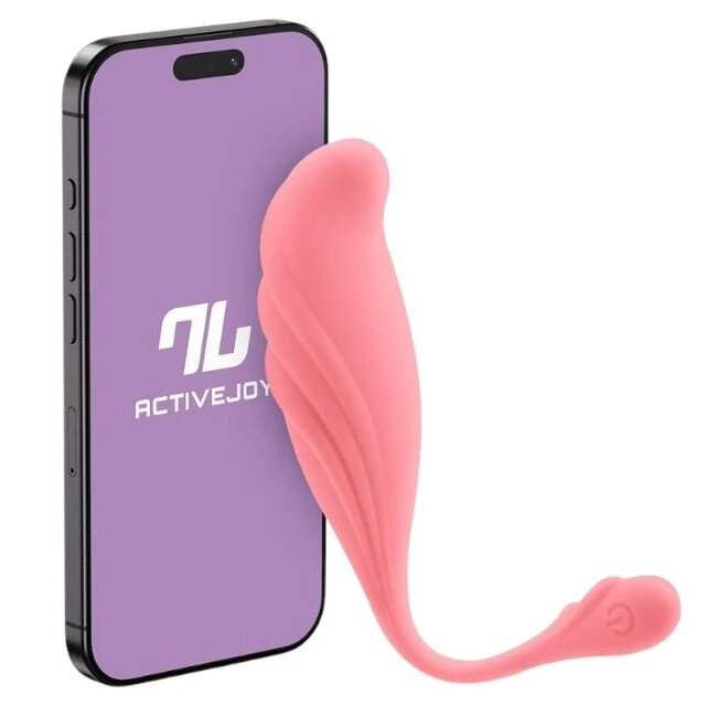 INTOYOU Ou vibrator APP - Waving pentru stimularea sexuala feminina control prin aplicatie 8 functii de vibratie 20.5 cm x 3.5 cm roz