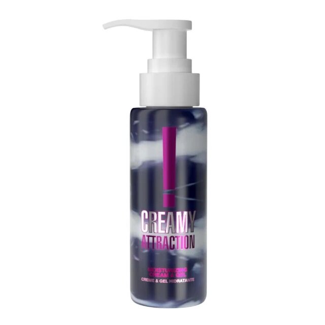 INTT Cremă și gel 2 în 1 Creamy Attraction Blackberry formulă hibridă potrivită pentru masaj erotic aromă de mure 100 ml