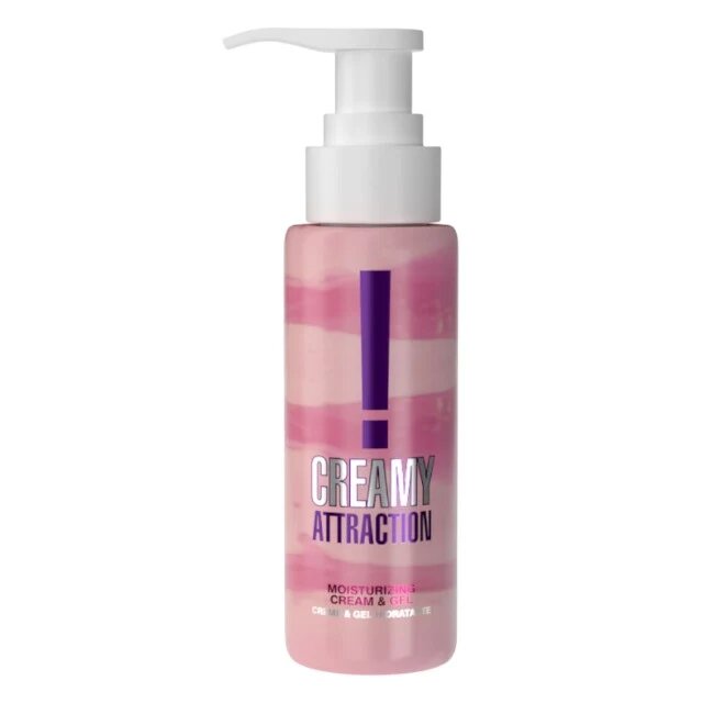 INTT Cremă și gel 2 în 1 Creamy Attraction Seductive formulă hibridă potrivită pentru masaj erotic aromă afrodisiacă 100 ml