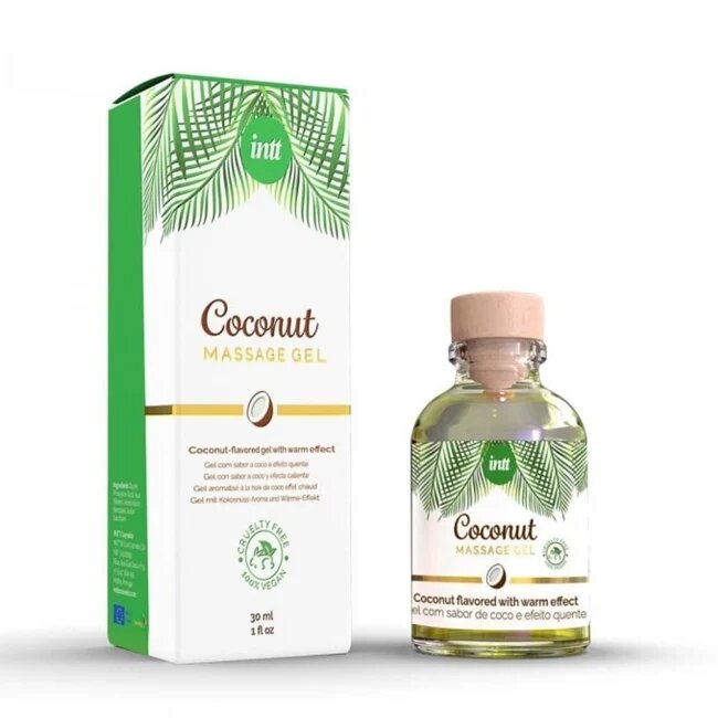 INTT Gel COCONUT efect 4 in 1 - masaj erotic sex oral excitare si cresterea libidoului lubrifiant cu efect de incalzire 30 ml