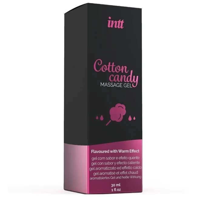 INTT Gel COTTON CANDY efect 4 in 1 - masaj erotic sex oral excitare si cresterea libidoului lubrifiant cu efect de incalzire 30 ml