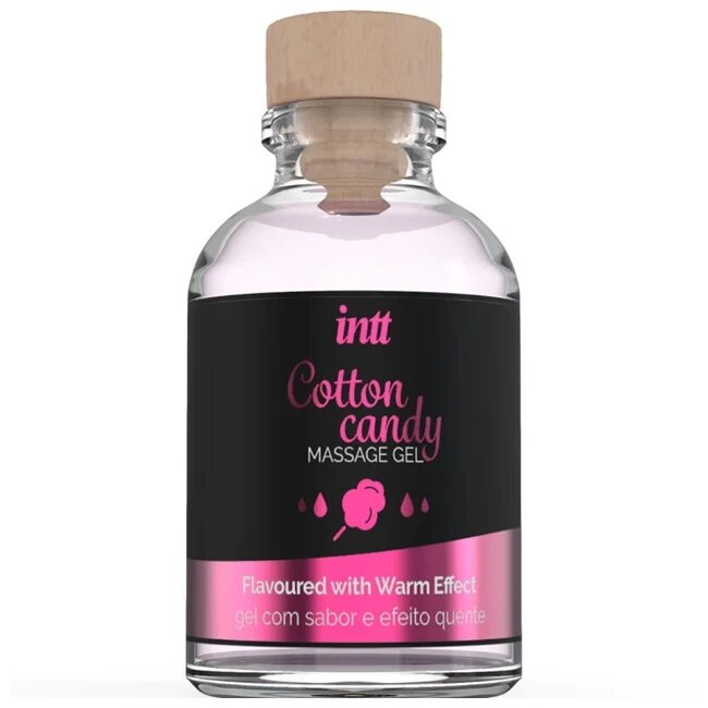 INTT Gel COTTON CANDY efect 4 in 1 - masaj erotic sex oral excitare si cresterea libidoului lubrifiant cu efect de incalzire 30 ml