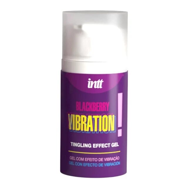 INTT Gel intim Blackberry Vibration! pentru stimulare clitoris și sex oral cu efect de furnicături aromă de mure 15 ml