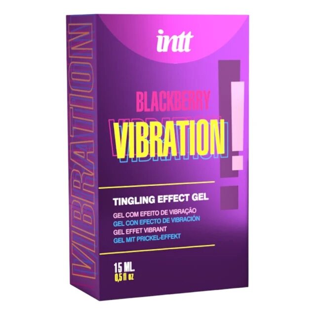INTT Gel intim Blackberry Vibration! pentru stimulare clitoris și sex oral cu efect de furnicături aromă de mure 15 ml