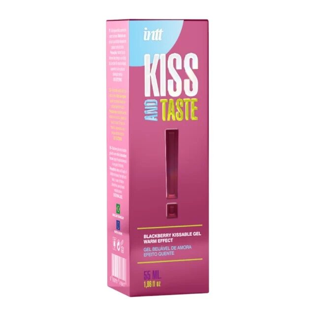 INTT Gel intim Kiss And Taste pentru stimulare clitoris și sex oral cu efect de încălzire aromă de mure 55 ml