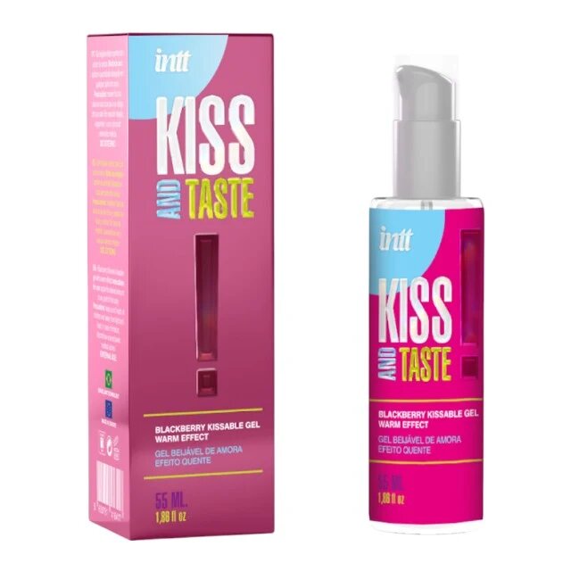 INTT Gel intim Kiss And Taste pentru stimulare clitoris și sex oral cu efect de încălzire aromă de mure 55 ml