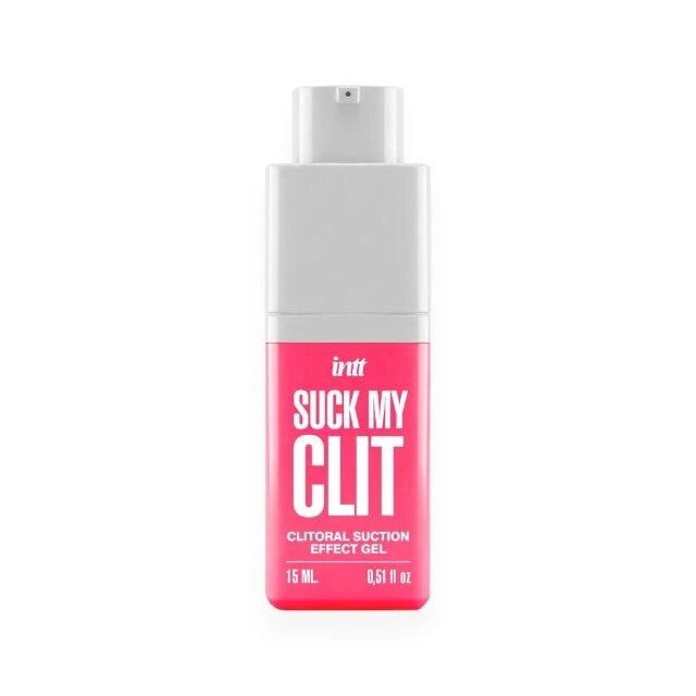 INTT Gel intim Suck my Clit acțiune triplă de vibrație pulsație și efect de încălzire progresivă aromă de căpșuni 15 ml