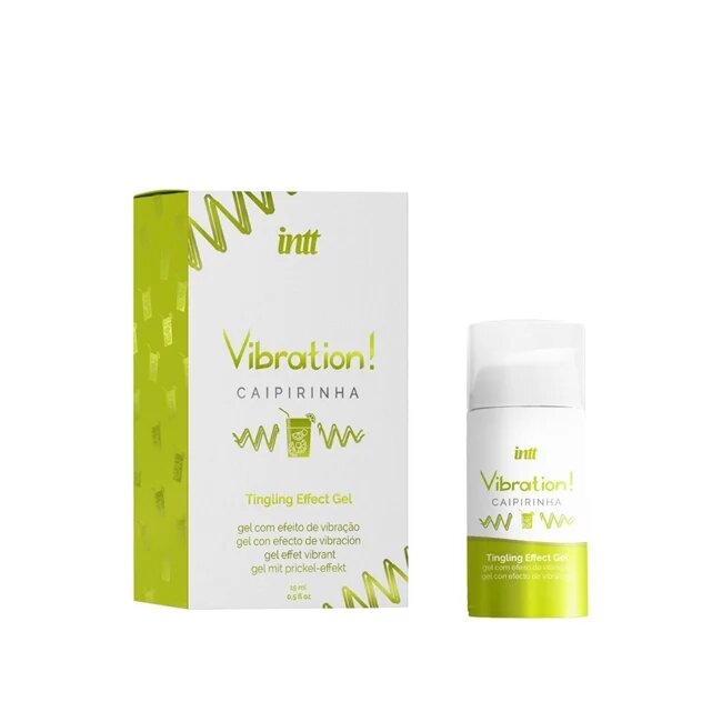 INTT Gel pentru stimulare si excitare Vibration! CAIPIRINHA cu efect de incalzire ALB Unisex 15 ml
