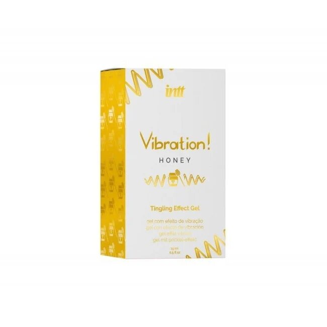 INTT Gel pentru stimulare si excitare Vibration! HONEY cu efect de incalzire ALB Unisex 15 ml