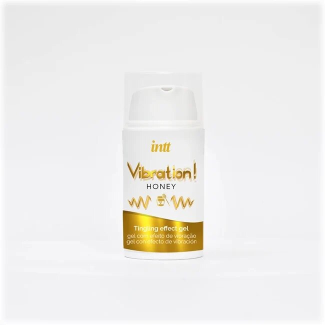 INTT Gel pentru stimulare si excitare Vibration! HONEY cu efect de incalzire ALB Unisex 15 ml