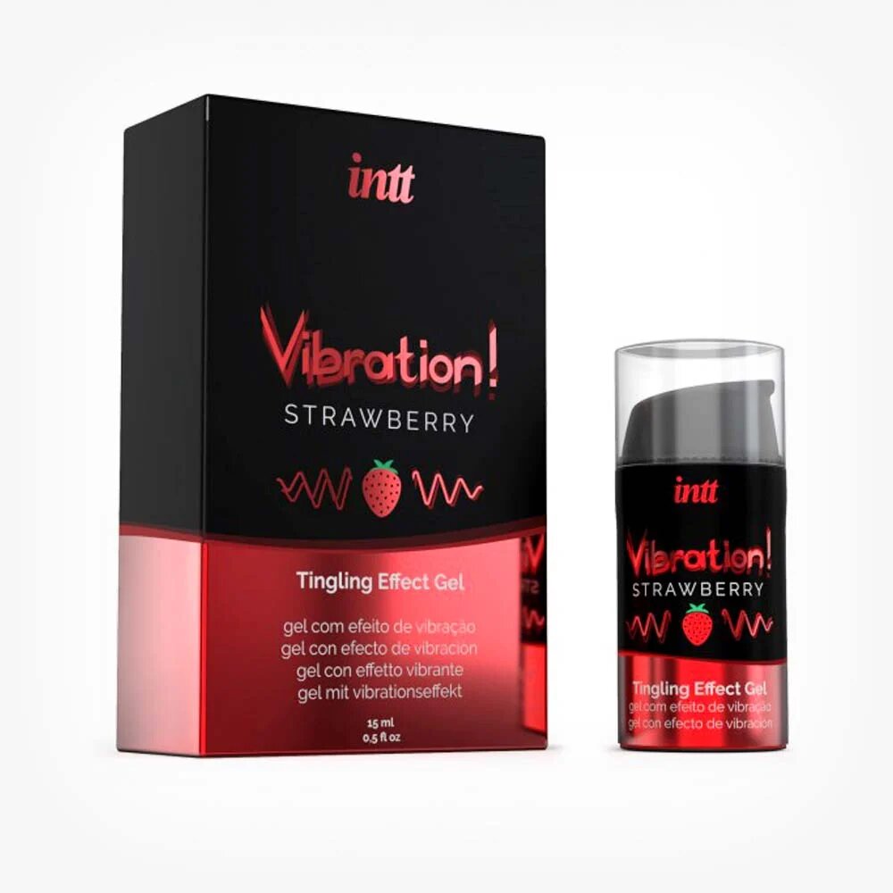 INTT Gel Vibration! Strawberry pentru stimulare si excitare senzatie vibranta Unisex 15 ml