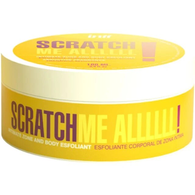 INTT Scrub Scratch Me ALLLLLL! gel exfoliant potrivit pentru pielea sensibilă testat dermatologic aromă seducătoare 100 ml