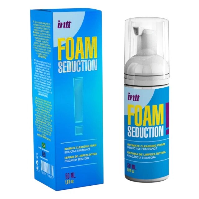 INTT Spumă de curățare intimă Foam Seduction unisex formulă blândă cu pH-ul pielii aromă afrodisiacă 50 ml