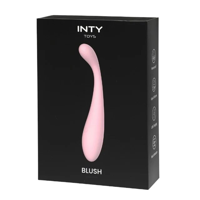 INTY TOYS Vibrator BLUSH pentru stimularea punctului G 10 funcții de vibrații ultra-puternice rezistent la apă IPX7 18 cm roz