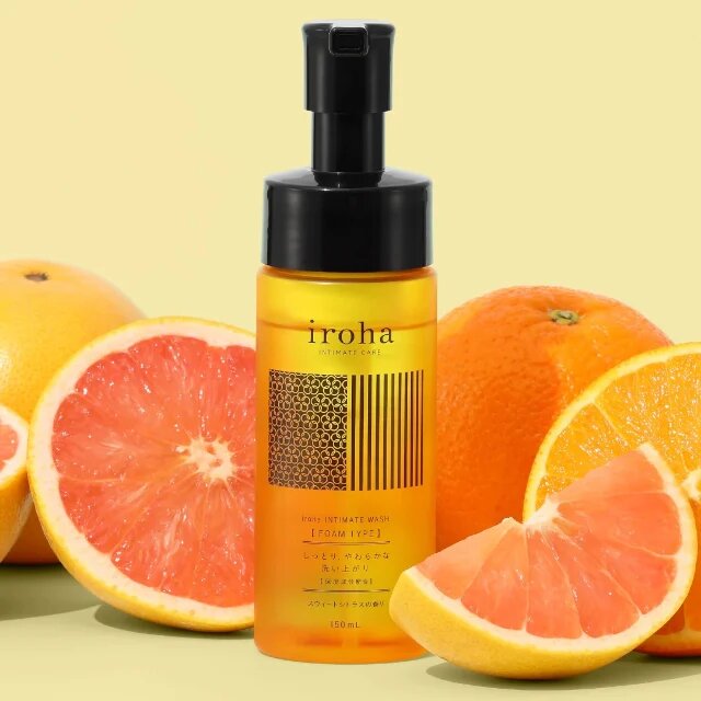 IROHA Spumă de curățare intimă Sweet Citrus PH echilibrat ingrediente hidratante aromă de citrice dulci 150 ml