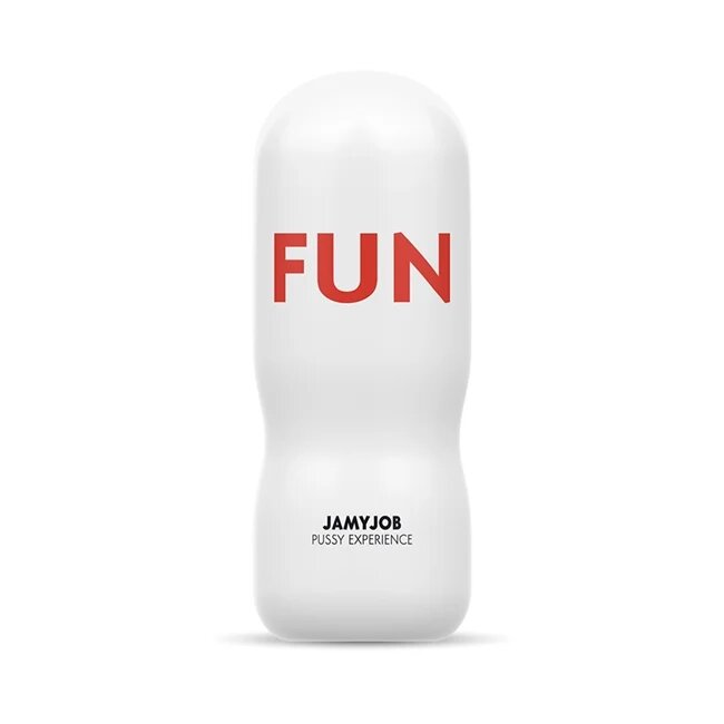 JAMYJOB Masturbator manual FUN interior texturat pentru simulare vaginală realistă material TPE alb