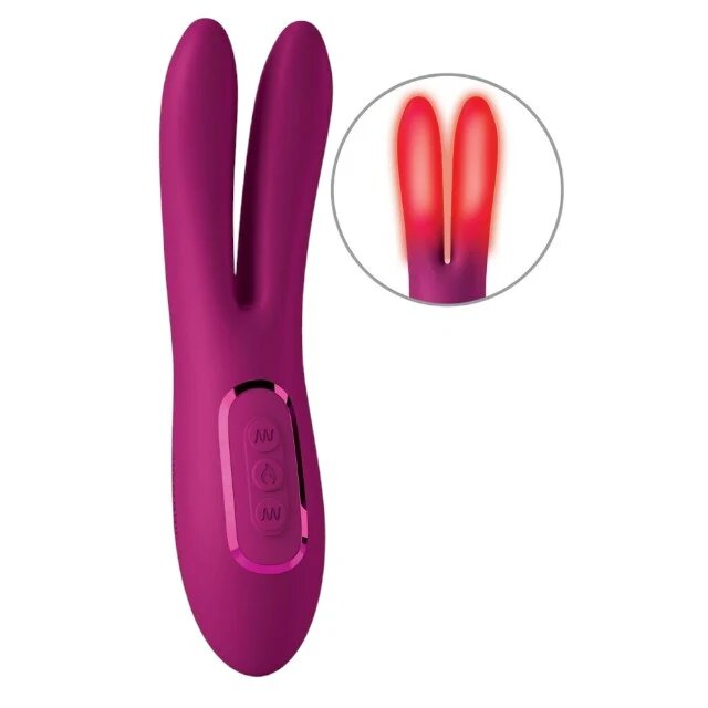 JIMMYJANE Vibrator dublu Solis Ascend 2 Pro pentru zone intime și clitoris cu funcție de încălzire 7 funcții de vibrație 3 viteze roz