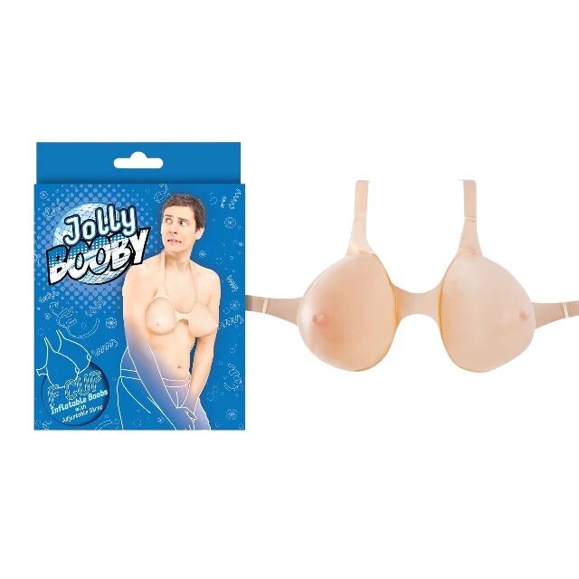 JOLLY BOOBY Sâni gonflabili Inflatable Boobs cupa F cu bretele ajustabile perfect pentru ca un cadou sexy și amuzant