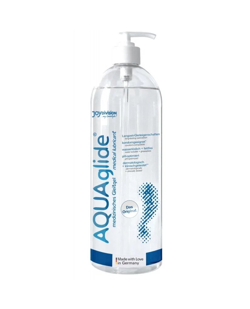 JOYDIVISION Lubrifiant gel premium AQUAglide Original pentru lubrifiere de lunga durata pe baza de apa 1000 ml