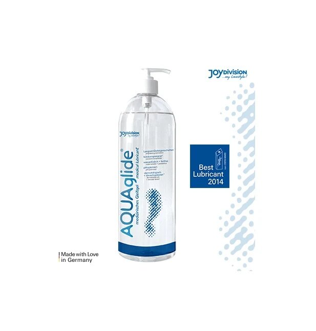 JOYDIVISION Lubrifiant gel premium AQUAglide Original pentru lubrifiere de lunga durata pe baza de apa 1000 ml